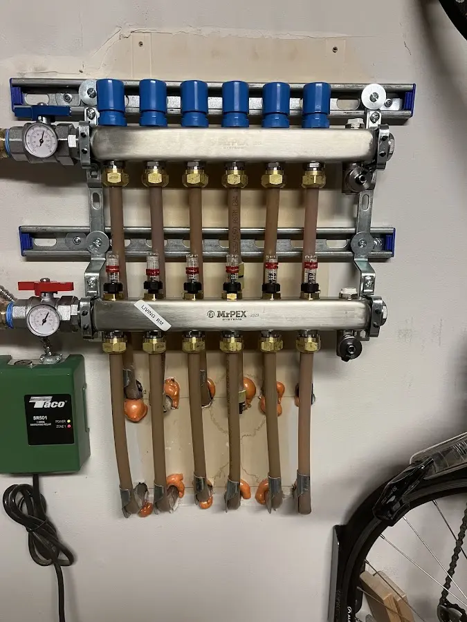 Plumber performing Gas Leak Detection at a residential property in Ozark